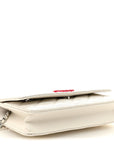 Caviar Quilted CHNL 19 Wallet On Chain WOC White Pink