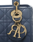Lambskin Cannage Gradient Small My ABCD1OR Lady D1OR Indigo Blue