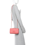 Caviar Quilted Small CC Filigree Flap Pink