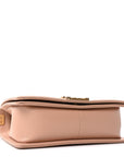 Caviar Quilted Medium Boy Flap Beige