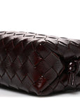 Polished Nappa Intrecciato Knot Mini Loop Camera Bag Madder Brown