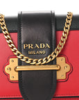 Saffiano City Calf Cahier Belt Bag Fuoco Black