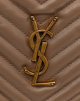 Calfskin Matelasse Monogram Lou Camera Bag Dark Beige