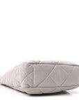 Lambskin Quilted CHNL 19 Shopping Bag Grey