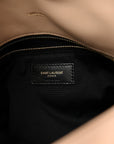 Lambskin Quilted Small Loulou Puffer Monogram Chain Satchel Dark Beige