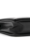 Calfskin Embossed Stitch Large Boy Flap Black