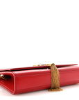 Smooth Calfskin Medium Classic Monogram Kate Tassel Satchel Lipstick Red