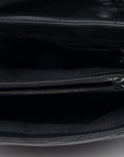 Calfskin Y Quilted Monogram Monochrome Medium Loulou Chain Satchel Black