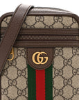 GG Supreme Monogram Web Mini Ophidia Messenger Brown