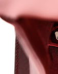 Lambskin Quilted Small Boy Flap Dark Red