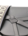 Calfskin Jacquard Mini Gate Dual Bag Ash Grey