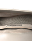 Calfskin Quilted Small Boy Flap Grey