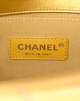 Metallic Calfskin Crocodile Embossed Graffiti Medium Cocodile Boy Flap Gold