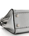 Cuoio Romano Lux Selleria Mini Peekaboo Iconic Satchel Argento