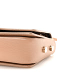Soft Grained Goatskin Arrow Crossbody Bag With Chain Ballet Pink