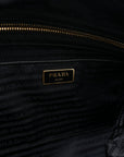 Saffiano Tessuto Nylon Shopping Tote Black