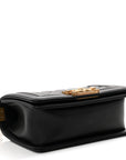 Calfskin Quilted Small Boy Flap Black