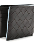 Nappa Intrecciato Bi-Fold Wallet Ebano