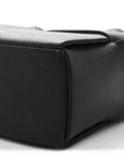 Grained Calfskin Intrecciato Mini Arco Tote Black