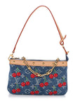 LV X TM Monogram Denim Cerises Pochette Accessories Blue