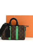 Monogram Macassar Keepall Bandouliere 25 Minty Green