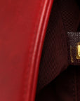 Glazed Calfskin Quilted Small Coco Boy Flap Red