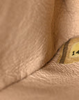 Lambskin Quilted Jumbo Double Flap Beige