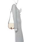 Triomphe Canvas Medium Folco Bag White