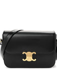 Shiny Calfskin Medium Triomphe Black