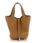 Taurillon Clemence Picotin Lock 18 PM Biscuit