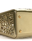 X DAVID WISEMAN Metallic Calfskin Laser Cut Large Lady D1OR Gold