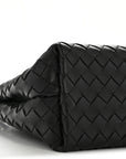 Nappa Intrecciato Medium Andiamo Shoulder Bag Black