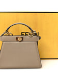 Shiny Nappa Petite Peekaboo I SEE U Satchel Tortora