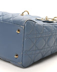 Lambskin Cannage Medium Lady D1OR Denim Blue
