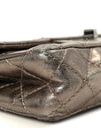 Aged Calfskin Quilted 2.55 Reissue Mini Flap Dark Silver