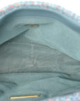 Tweed Quilted Large CHNL 19 Flap Blue Multicolor