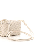 Nappa Intrecciato Candy Loop Camera Bag White