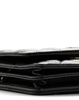 Caviar Quilted Mini Wallet On Chain WOC Black