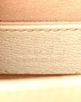 Textured Calfskin Web Small Ophidia Chain Shoulder Bag Mystic White