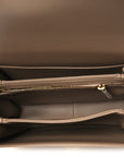 Shiny Calfskin Medium Triomphe Smoked Brown