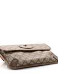 GG Supreme Monogram Neo Vintage Web Belt Bag Brown