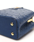 Ostrich Capucines Mini Indigo
