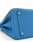 Togo Verso Birkin 30 Bleu Zanzibar Malachite