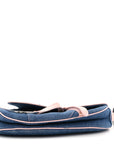 Patent Denim Jeans Saddle Bag Blue Pink