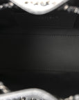 Metallic Caviar Quilted Mini CHNL 25 Handbag Anthracite