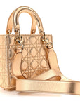 Metallic Lambskin Cannage Small My ABCD1OR Lady D1OR Rose Gold