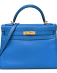 Evercolor Kelly Retourne 32 Bleu Zanzibar