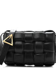Nappa Maxi Intreccio Padded Cassette Crossbody Bag Black