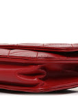 Lambskin Quilted Wallet On Chain WOC Red