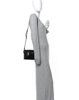 Calfskin Y Quilted Monogram Toy Loulou Crossbody Bag Black